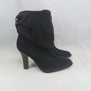 Hot In Hollywood Slouchy Boots Women Size 10 Black Convertible Suede